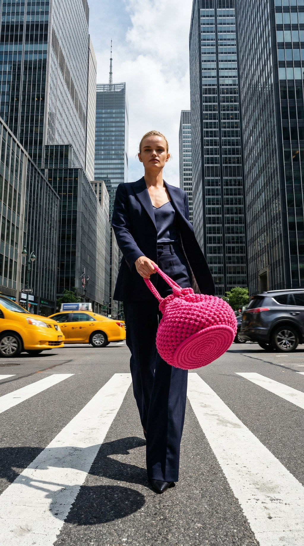 Handmade Crochet Bucket Bag – Shocking Pink| JJ’s Stitch