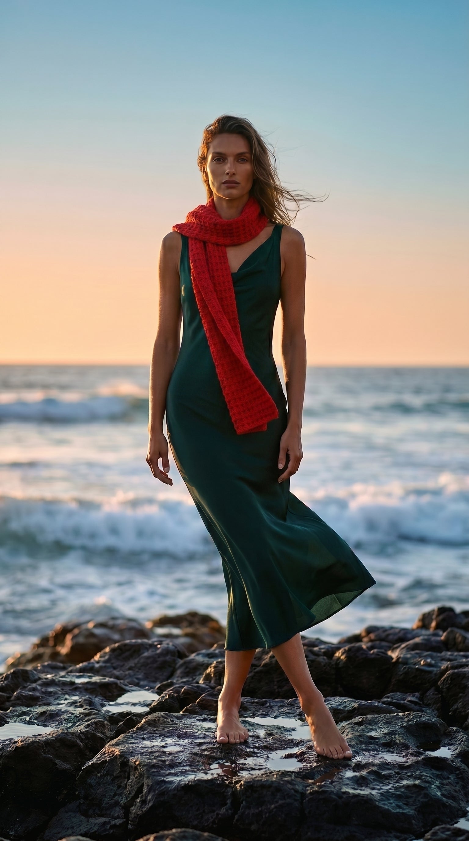Artisan Scarf in Red—JJ’s Stitch