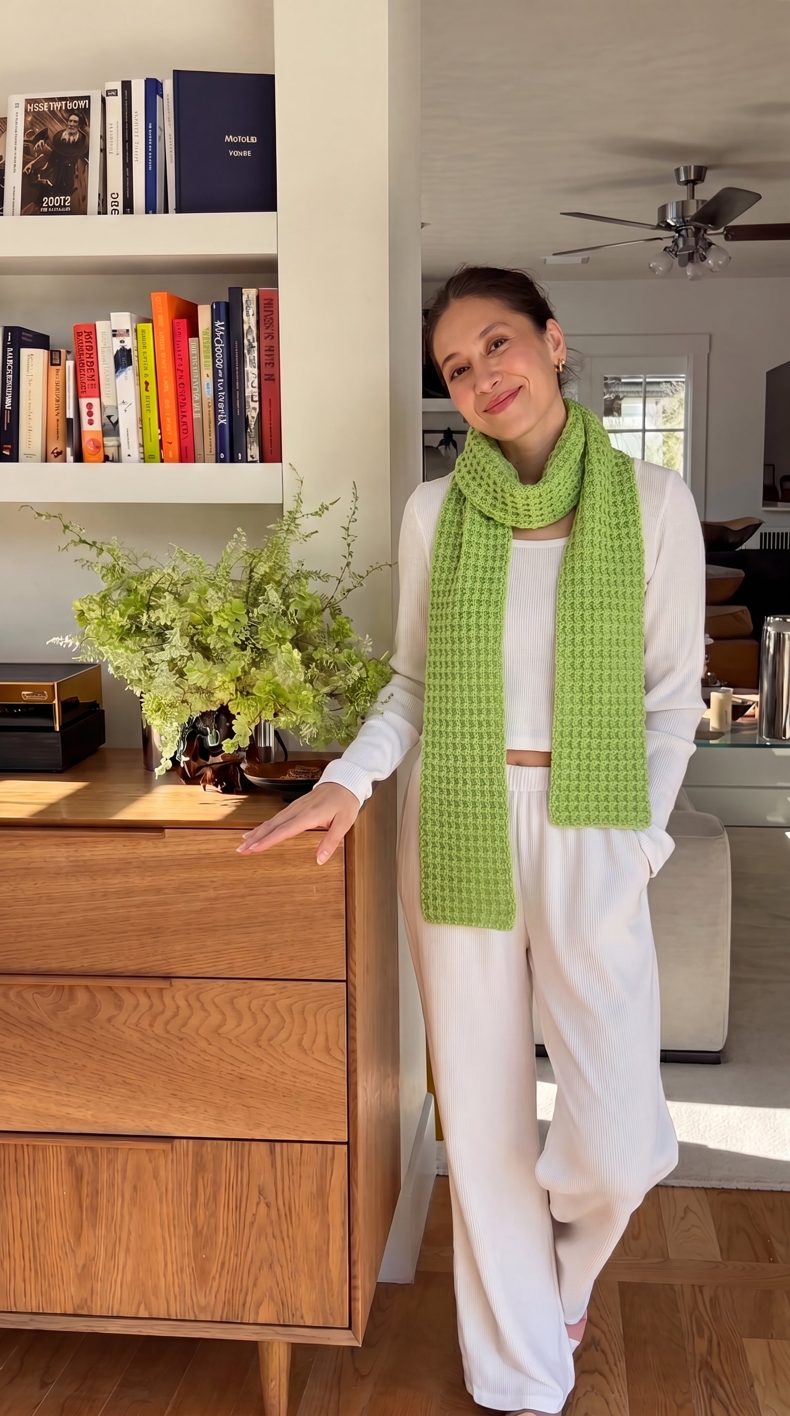 Artisan Scarf in Sage Green—JJ’s Stitch