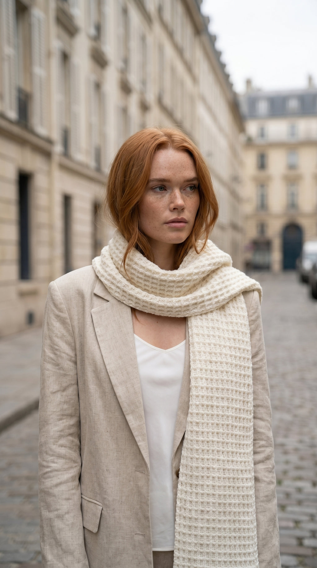 Artisan Scarf in Off White—JJ’s Stitch
