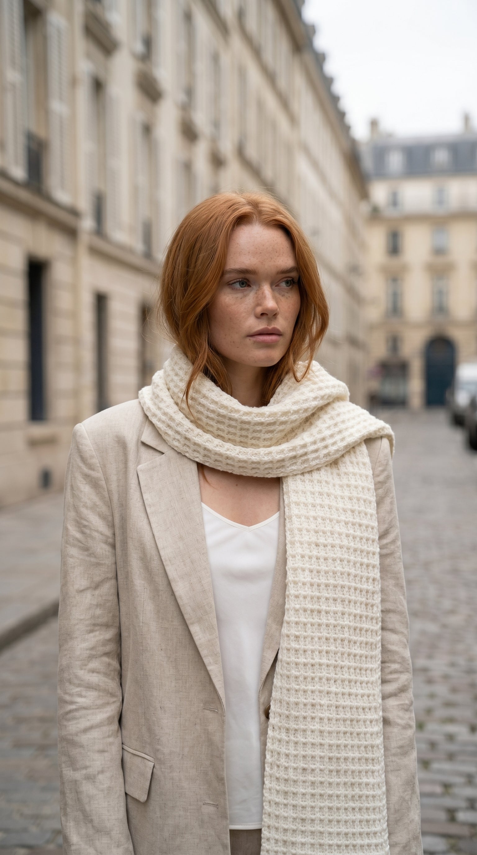 Artisan Scarf in Off White—JJ’s Stitch