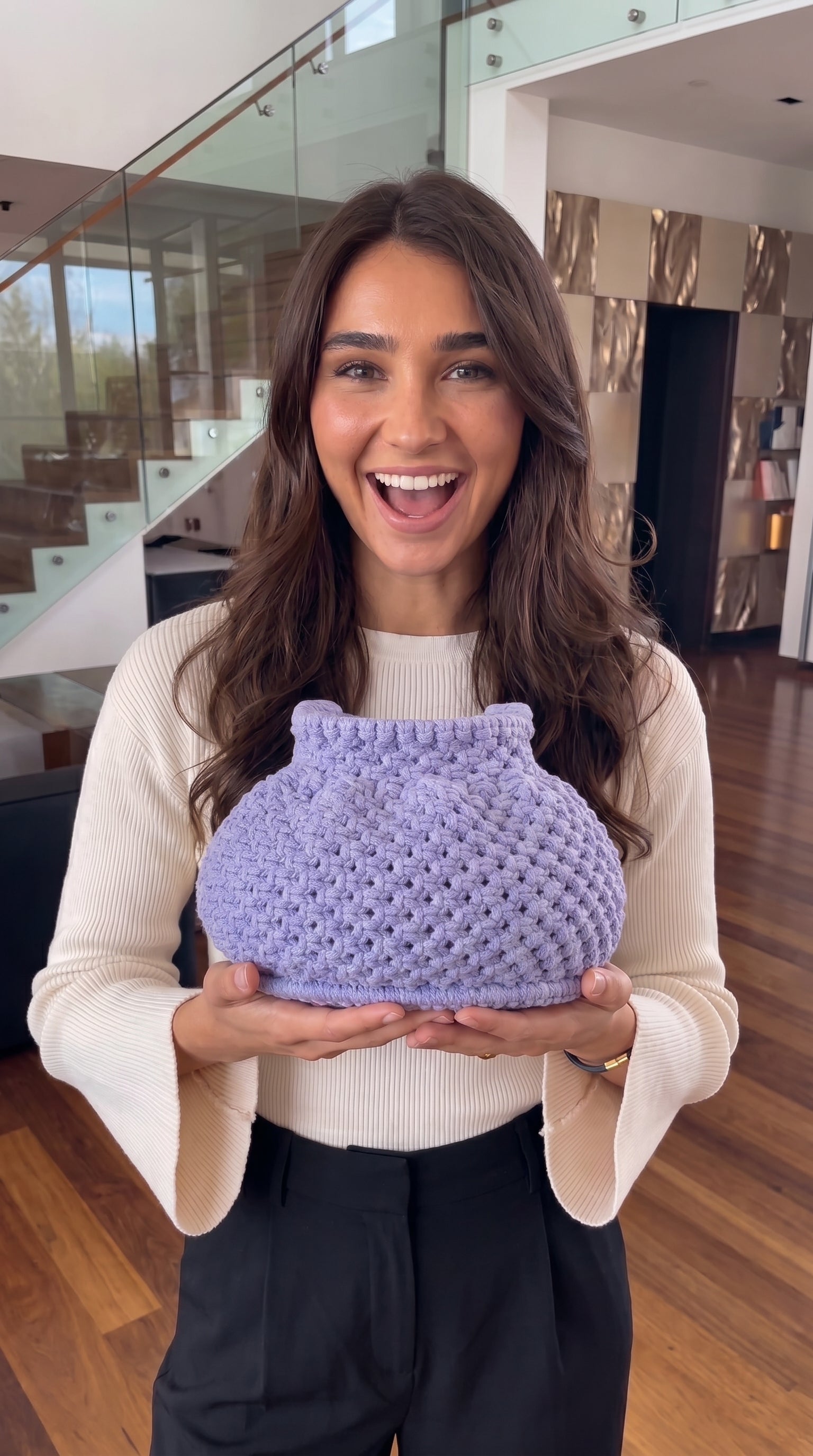 Handmade Crochet Bucket Bag – Periwinkle Purple| JJ’s Stitch