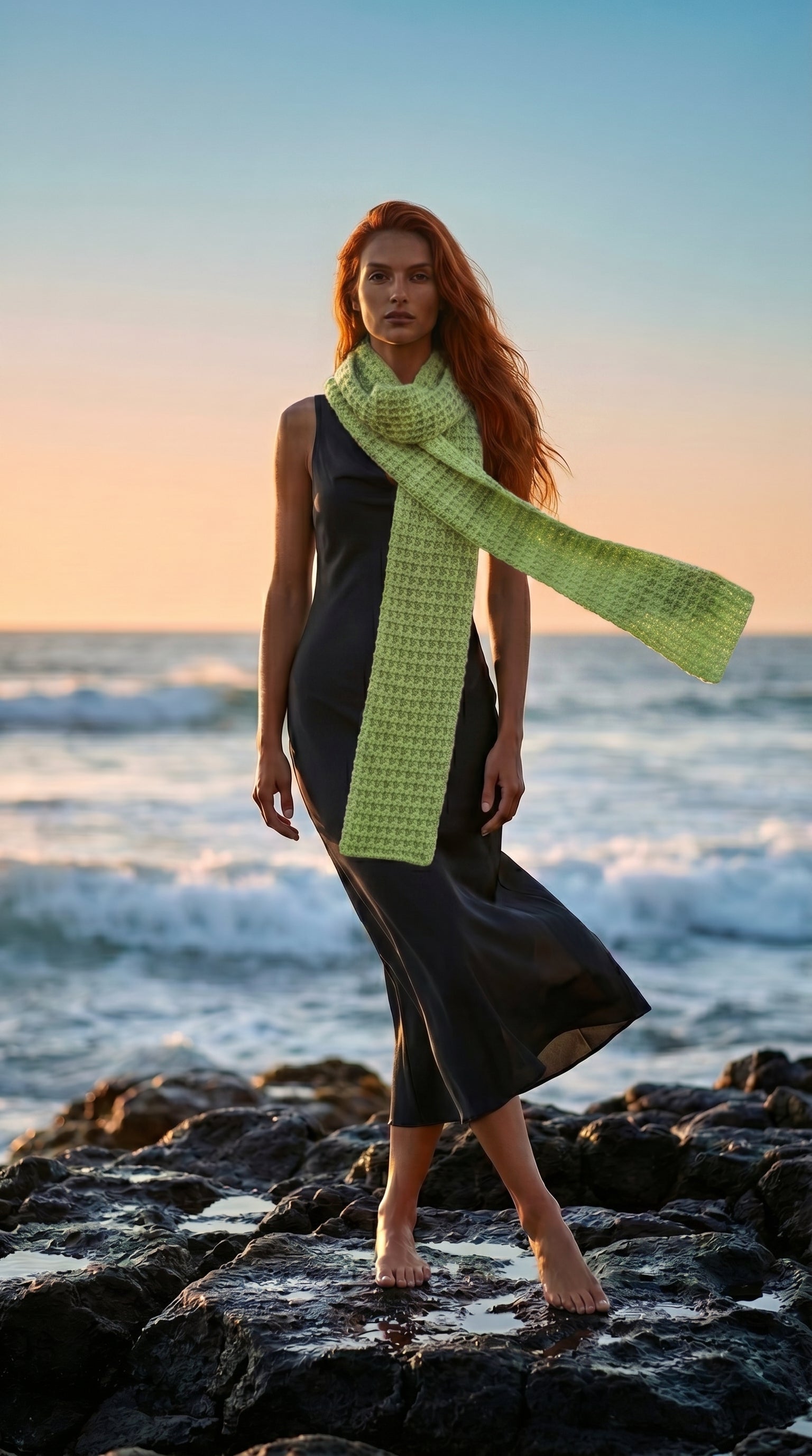 Artisan Scarf in Sage Green—JJ’s Stitch