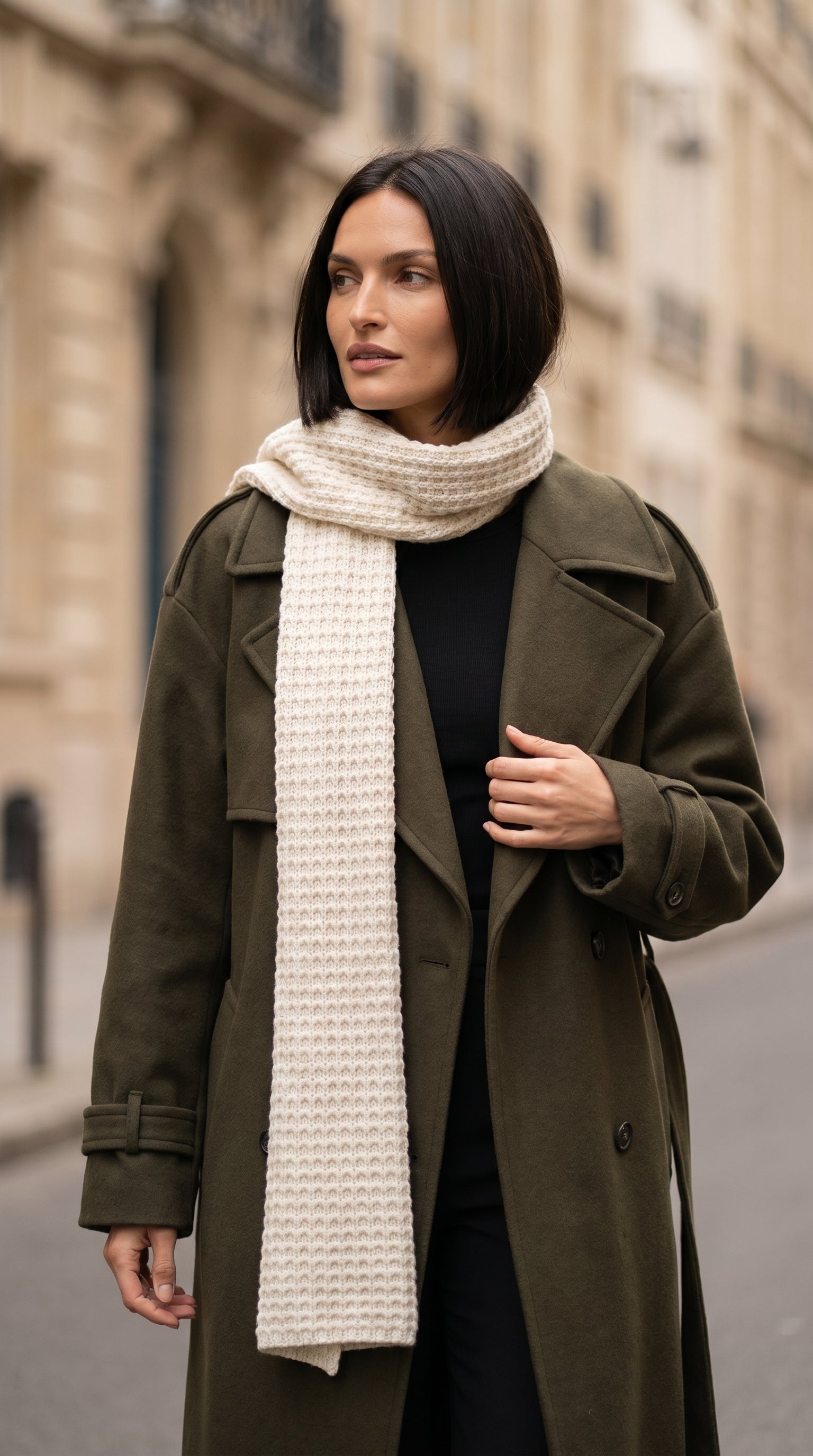 Artisan Scarf in Off White—JJ’s Stitch