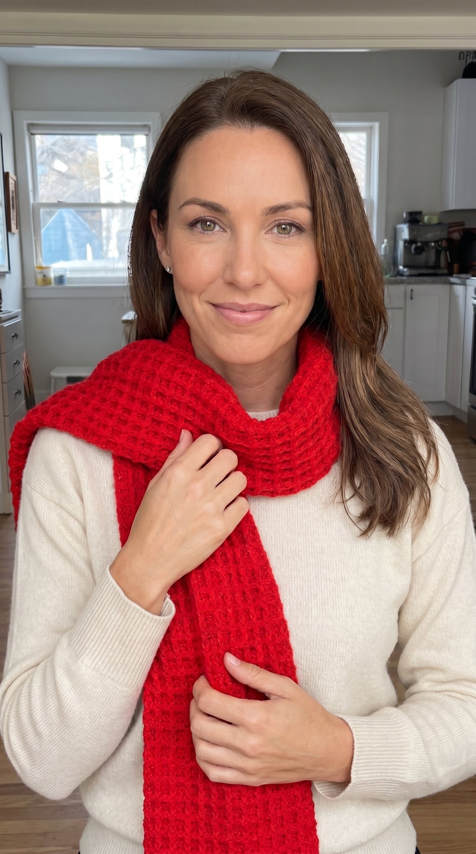 Artisan Scarf in Red—JJ’s Stitch