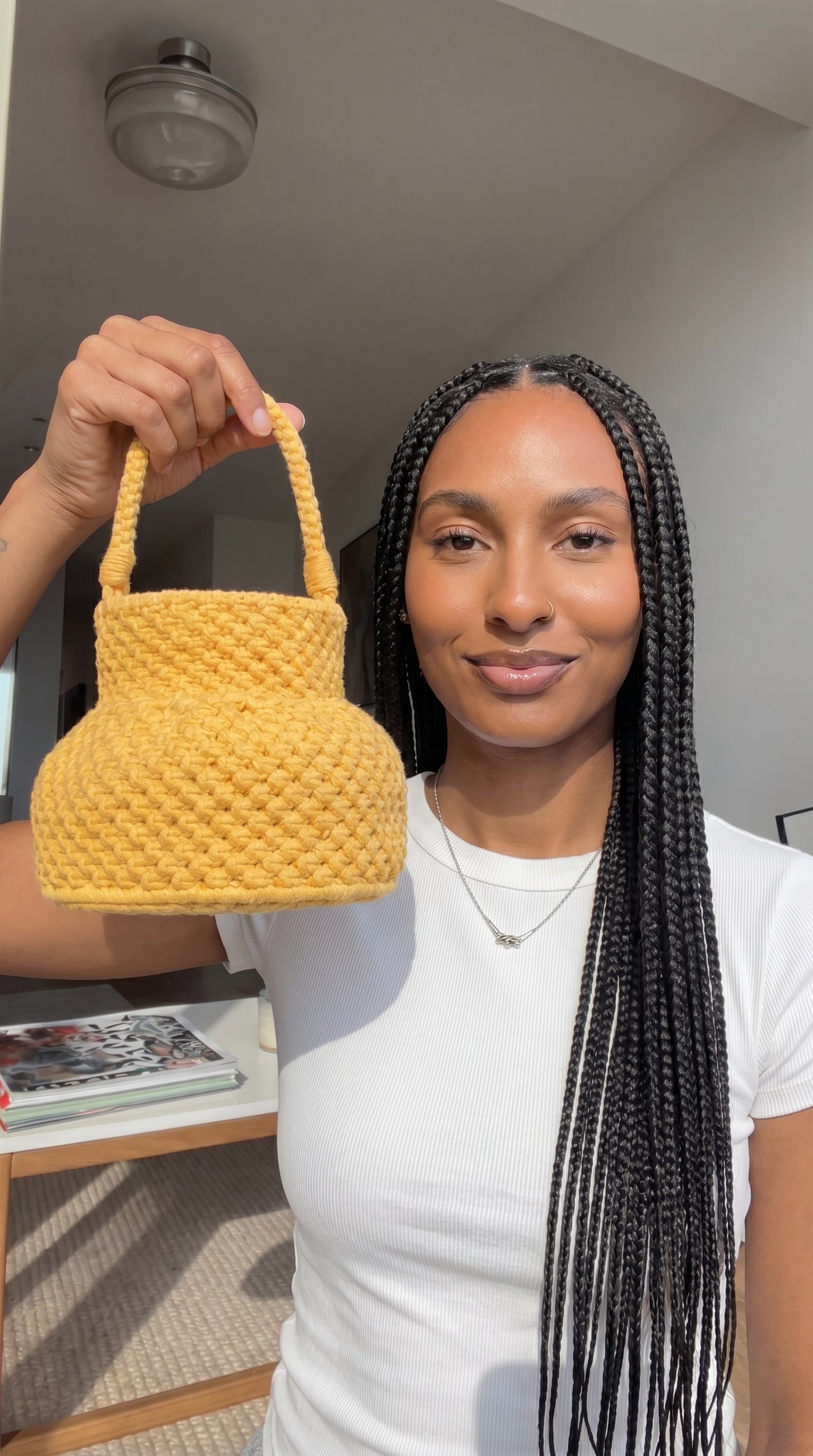 Handmade Crochet Bucket Bag – Butter Yellow| JJ’s Stitch