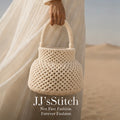Handmade Crochet Bucket Bag – Off White| JJ’s Stitch