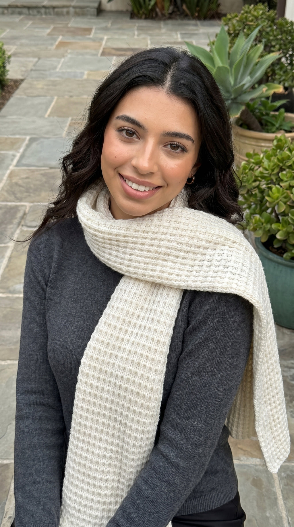 Artisan Scarf in Off White—JJ’s Stitch