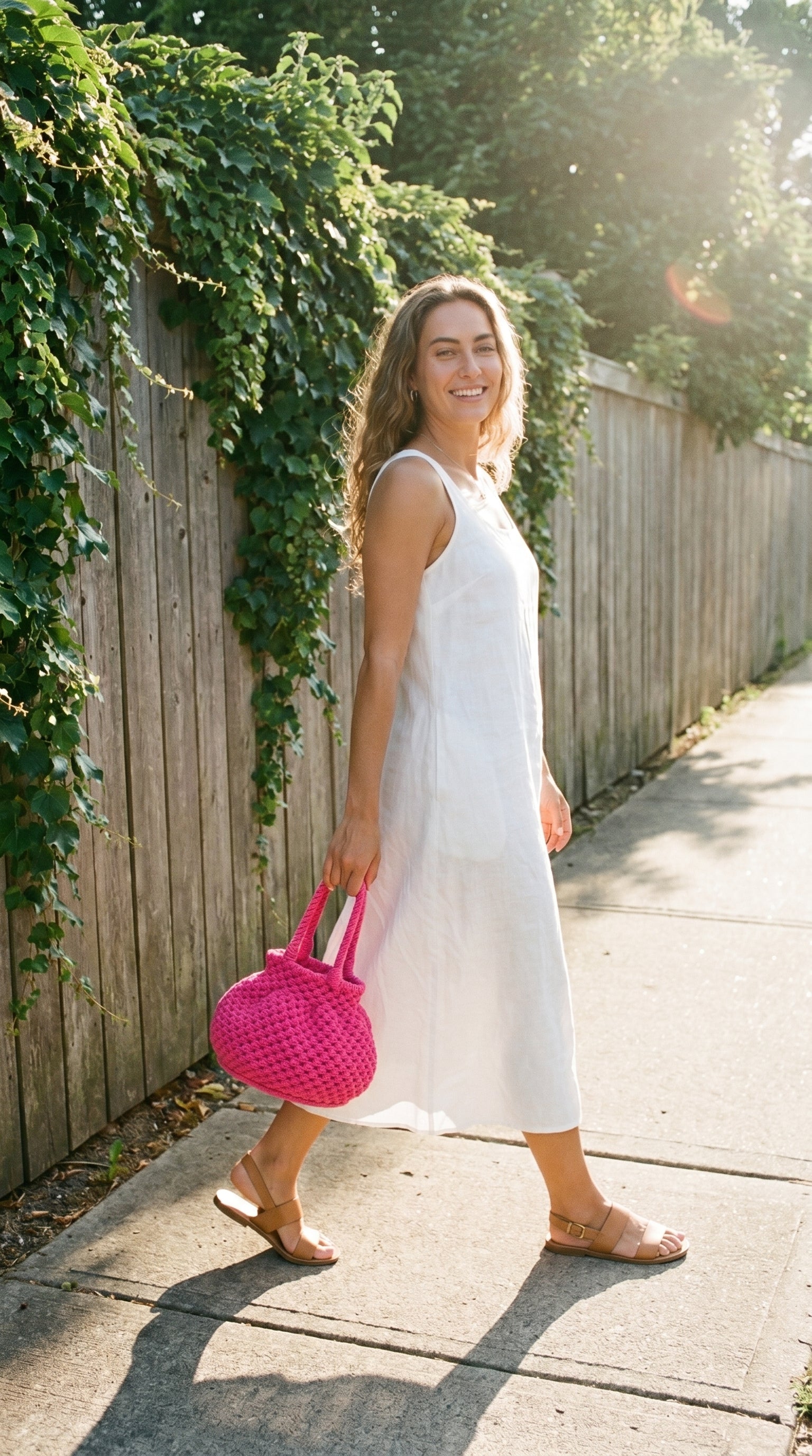 Handmade Crochet Bucket Bag – Shocking Pink| JJ’s Stitch