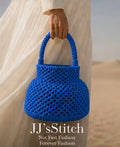 Handmade Crochet Bucket Bag – Azure Blue | JJ’s Stitch