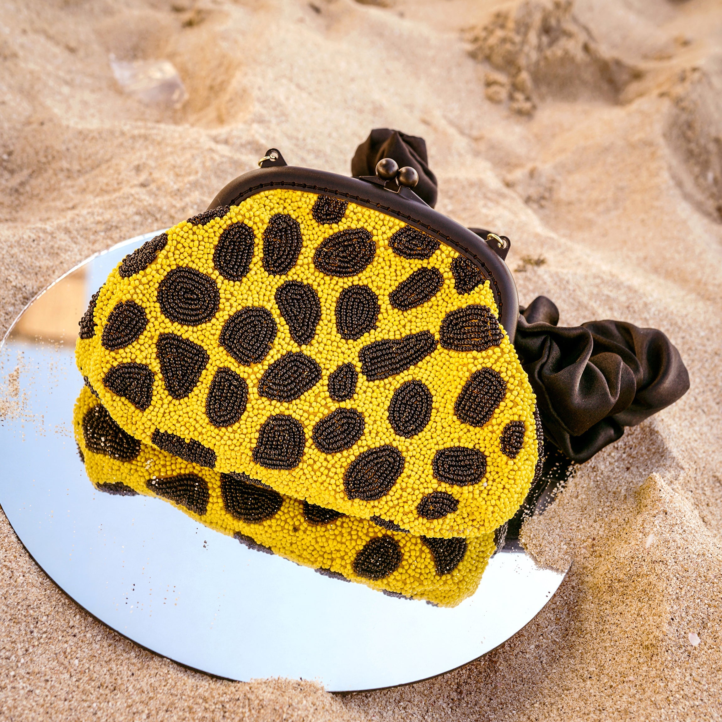 The Arnoldi Venom Clutch Bag In Black & Yellow