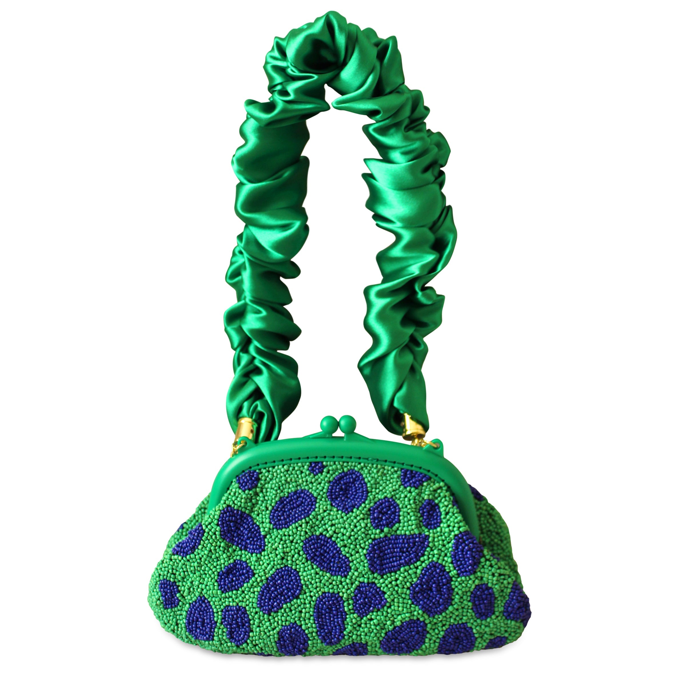 The Arnoldi Jade Clutch Bag In Lush Green & Blue