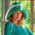 BLOOM LINE Crochet Sun Hat In Kelly Green