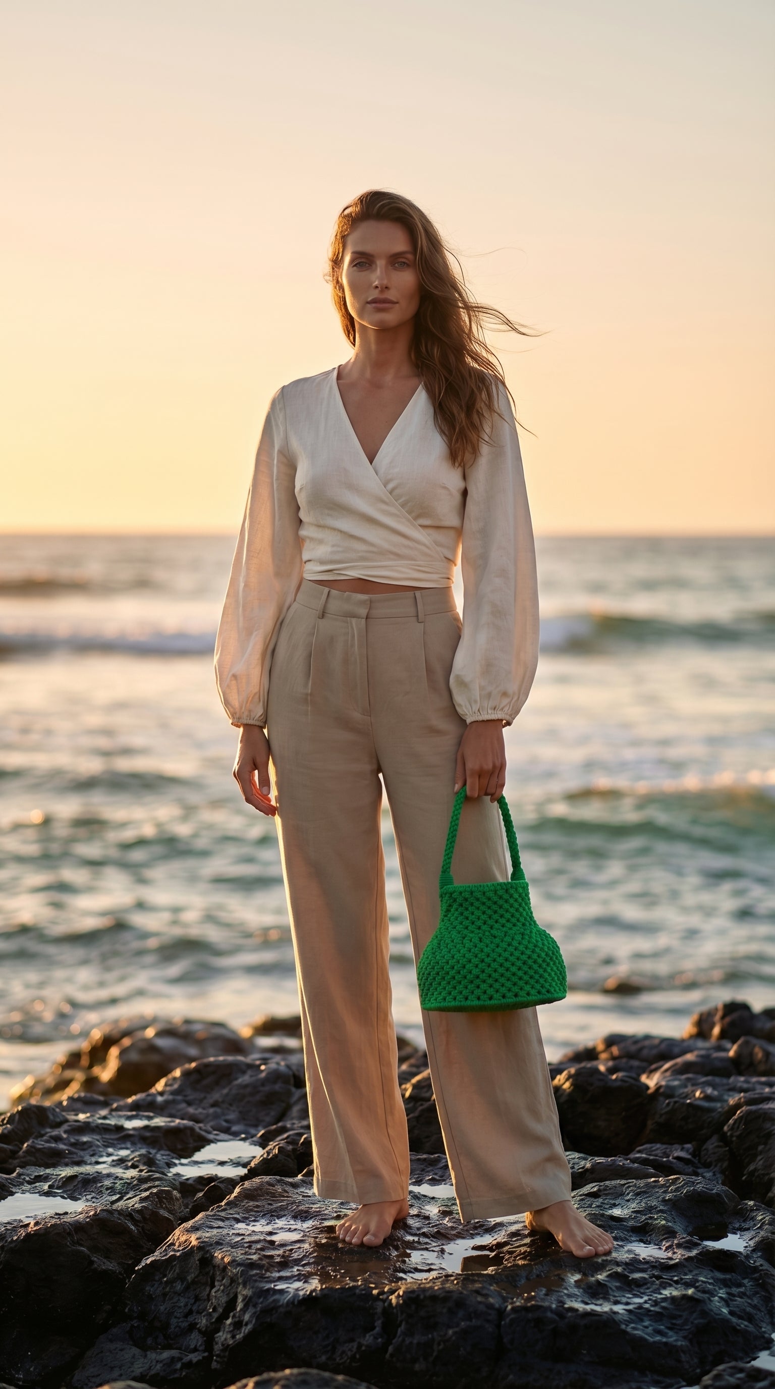 Handmade Crochet Bucket Bag – Green| JJ’s Stitch