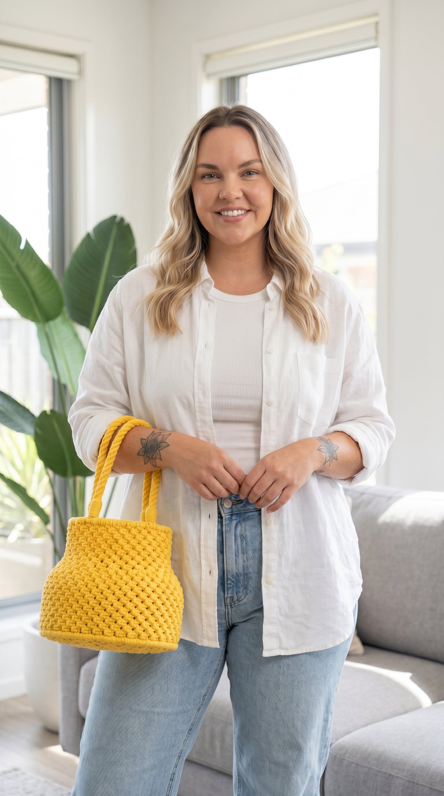 Handmade Crochet Bucket Bag – Butter Yellow| JJ’s Stitch