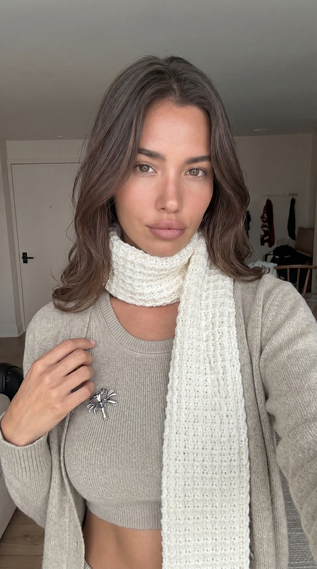 Artisan Scarf in Off White—JJ’s Stitch