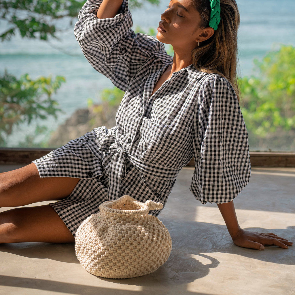 Handmade Crochet Bucket Bag – Off White| JJ’s Stitch