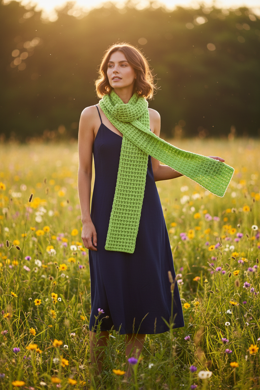 Artisan Scarf in Sage Green—JJ’s Stitch