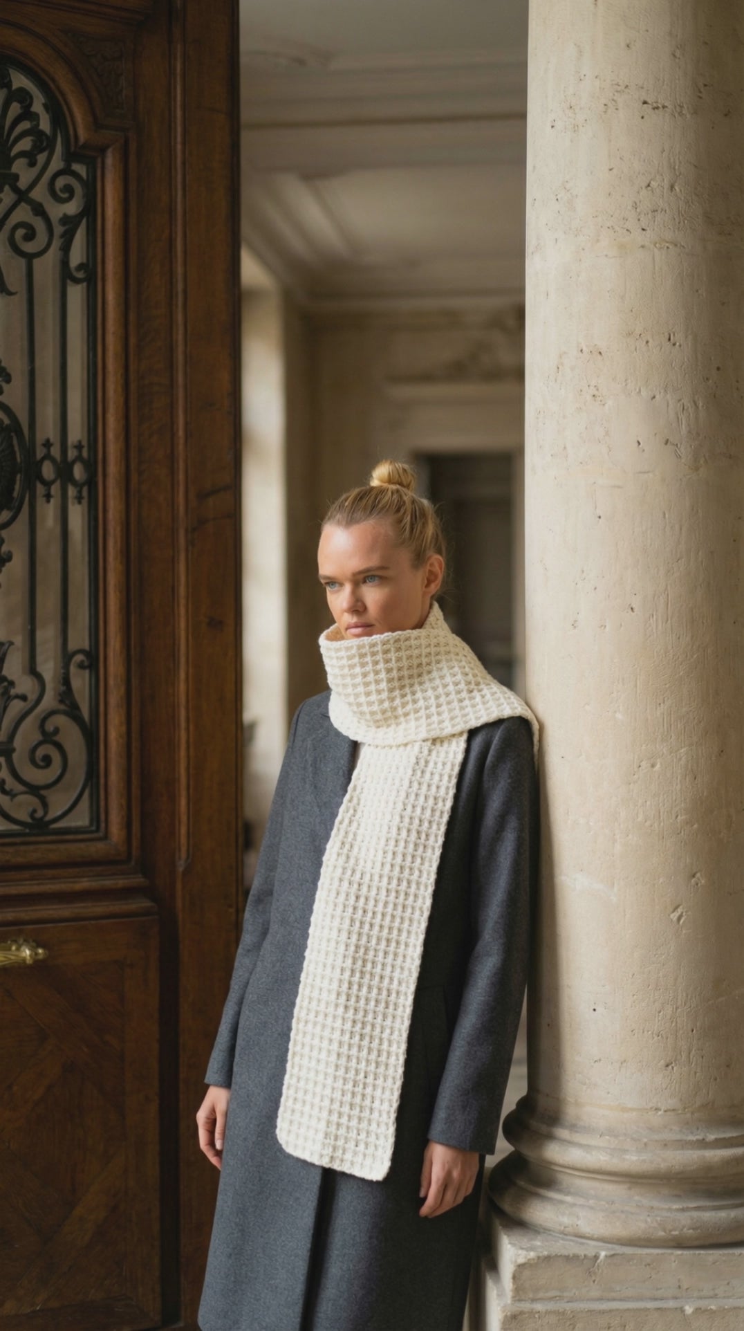 Artisan Scarf in Off White—JJ’s Stitch