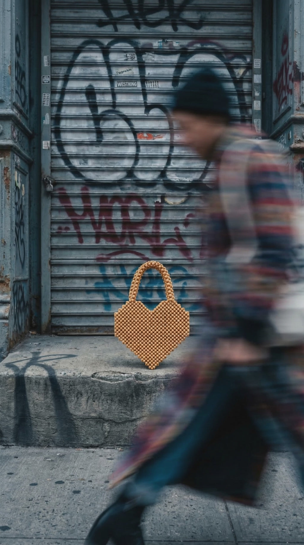 Hati Heart Wood-Beaded Tote Bag